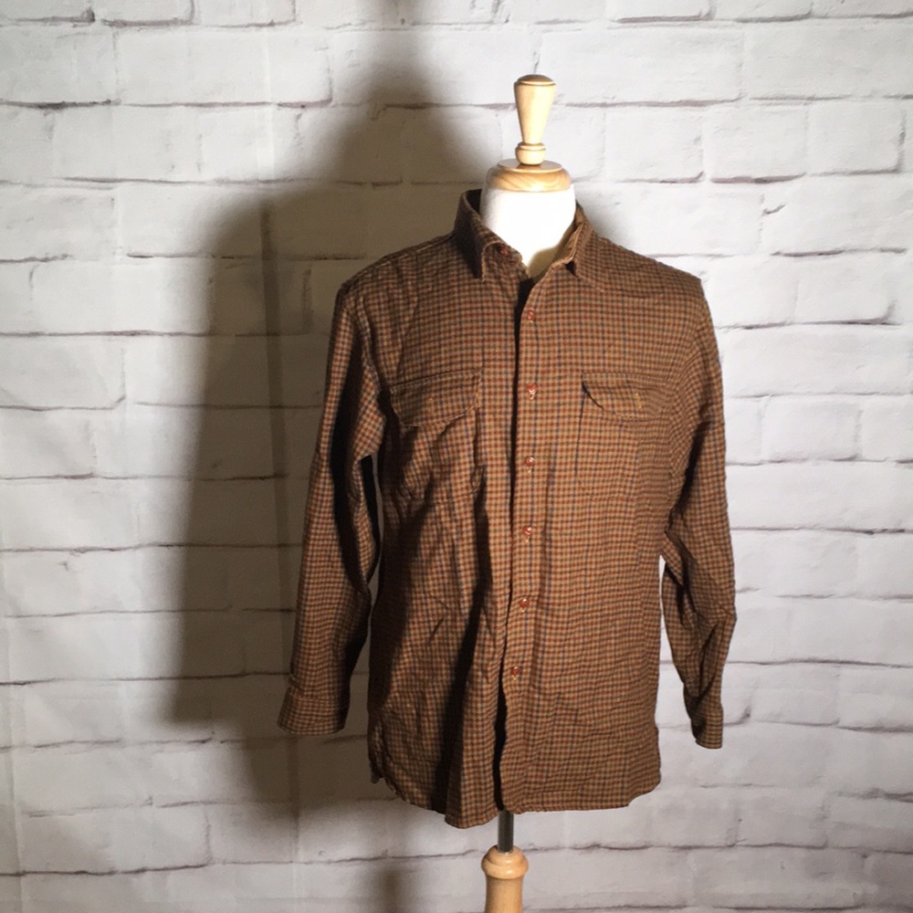 Pendleton Virgin Wool Button Down Flannel Shirt I… - image 1